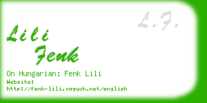 lili fenk business card